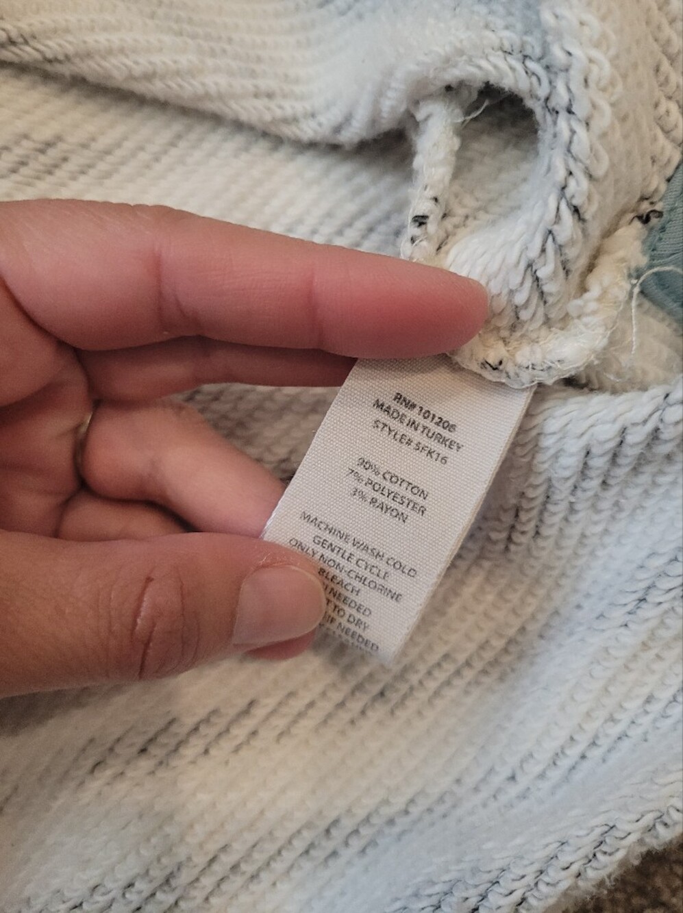 Soft Surroundings Cream & Light Blue Striped Pullover Tunic Size 3X - Picture 6 of 7
